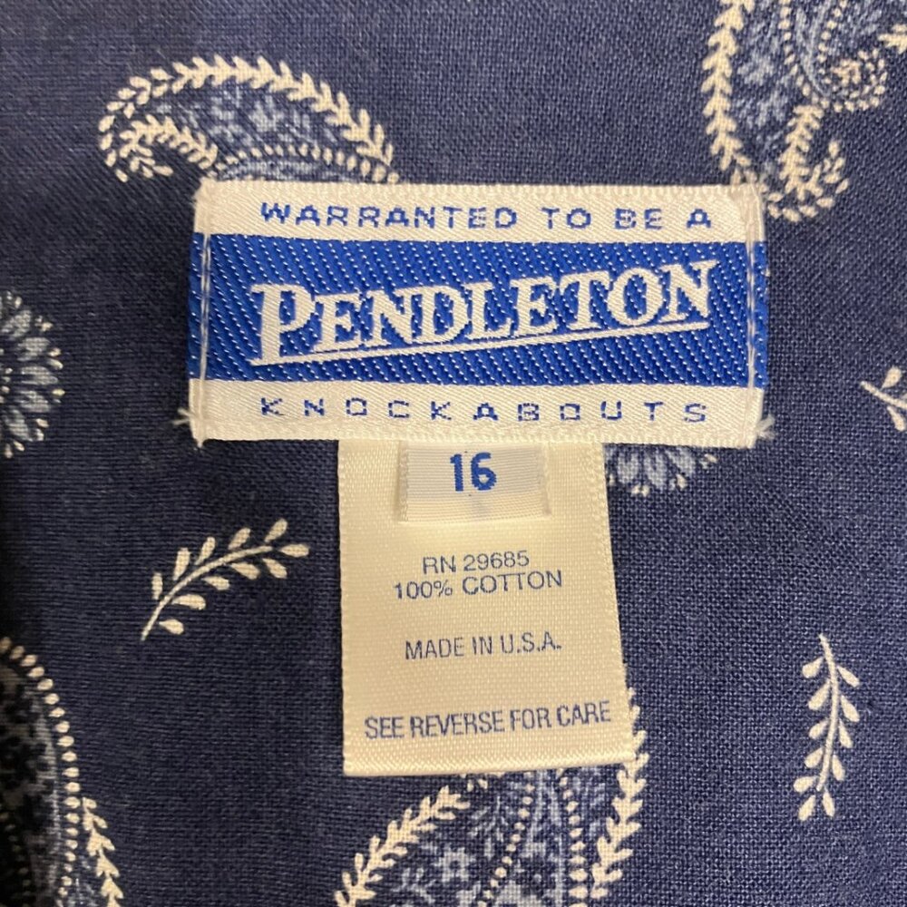 Pendleton Knockabouts Womens Collared Medium Wash… - image 2